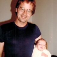 Fred with Dad 8-25-82 Dad and Fred home on 8-25-82