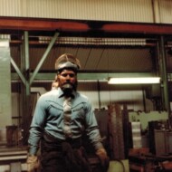 Allied also had a welding shop, where this young man worked. He was into body building. Welder at Allied